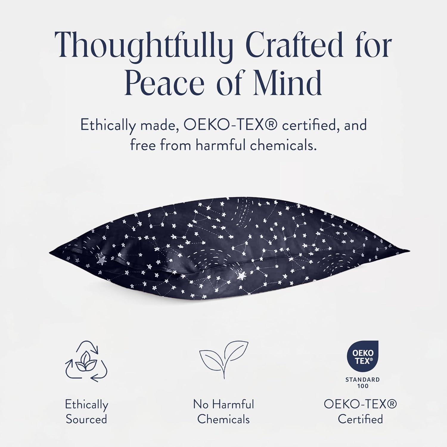 imageBrooklinen Mulberry Silk Pillowcase 100 Pure Silk Pillow Case Soft ampamp Durable AntiFriction Comfort Hight Quality Smooth Texture Machine Washable ampamp Breathable Standard Size BlushCelestial