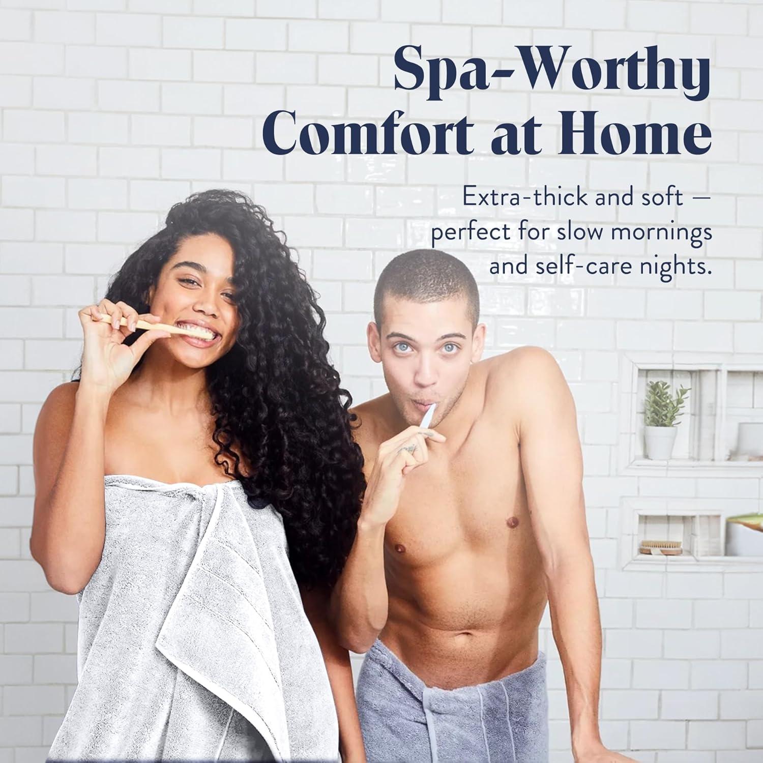 imageBrooklinen SuperPlush Turkish Cotton Washcloths Set of 2 Cotton 820 GSM Highly Absorbent Machine Washable Perfect for Home ampamp Bathroom 13quot x 13quot Solid WhiteWhite