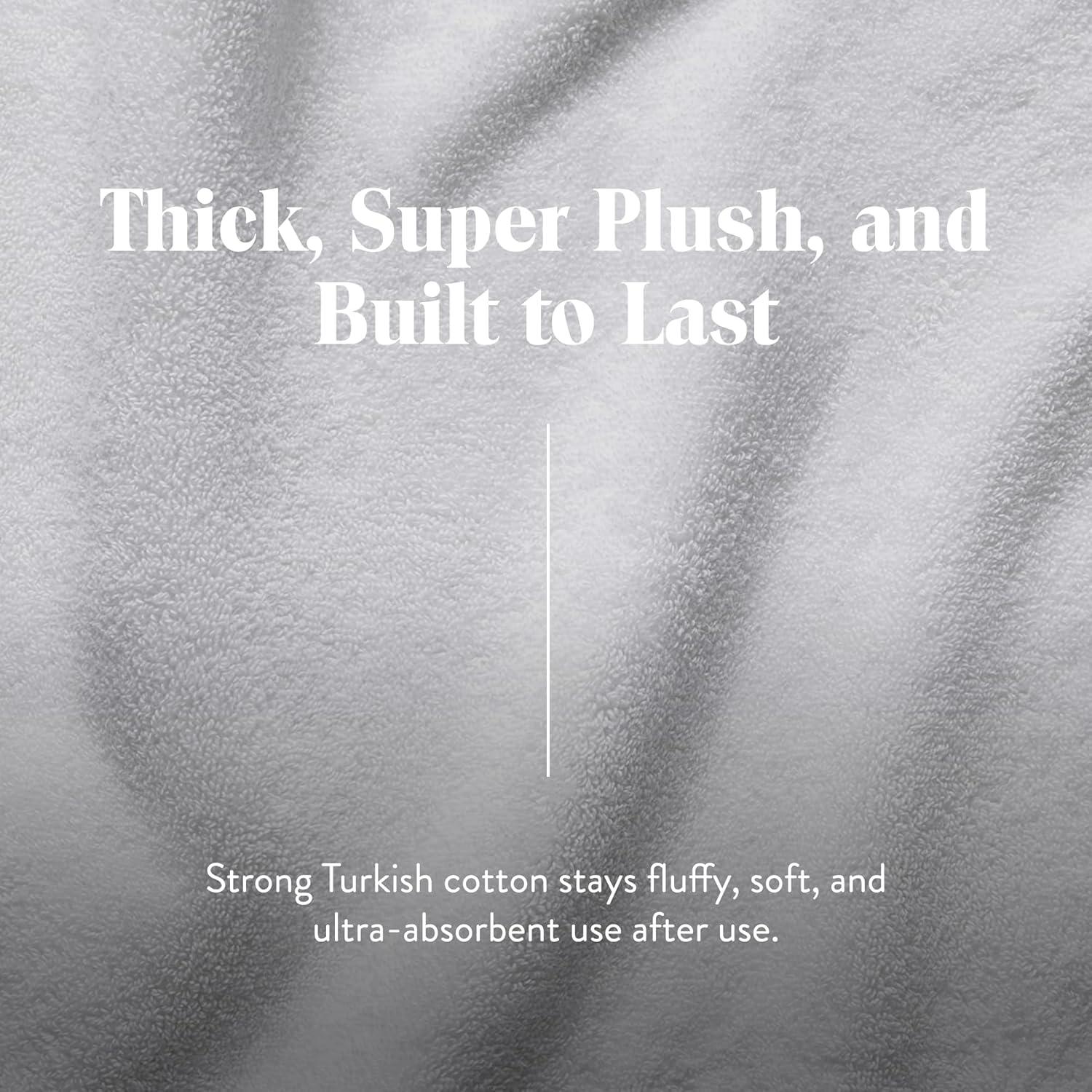 imageBrooklinen SuperPlush Turkish Cotton Washcloths Set of 2 Cotton 820 GSM Highly Absorbent Machine Washable Perfect for Home ampamp Bathroom 13quot x 13quot Solid WhiteWhite