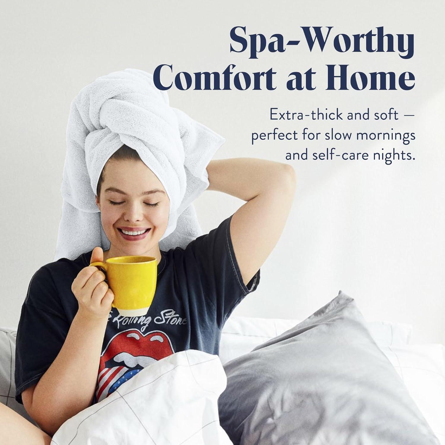 imageBrooklinen SuperPlush Turkish Cotton Washcloths Set of 2 Cotton 820 GSM Highly Absorbent Machine Washable Perfect for Home ampamp Bathroom 13quot x 13quot Solid WhiteWhite