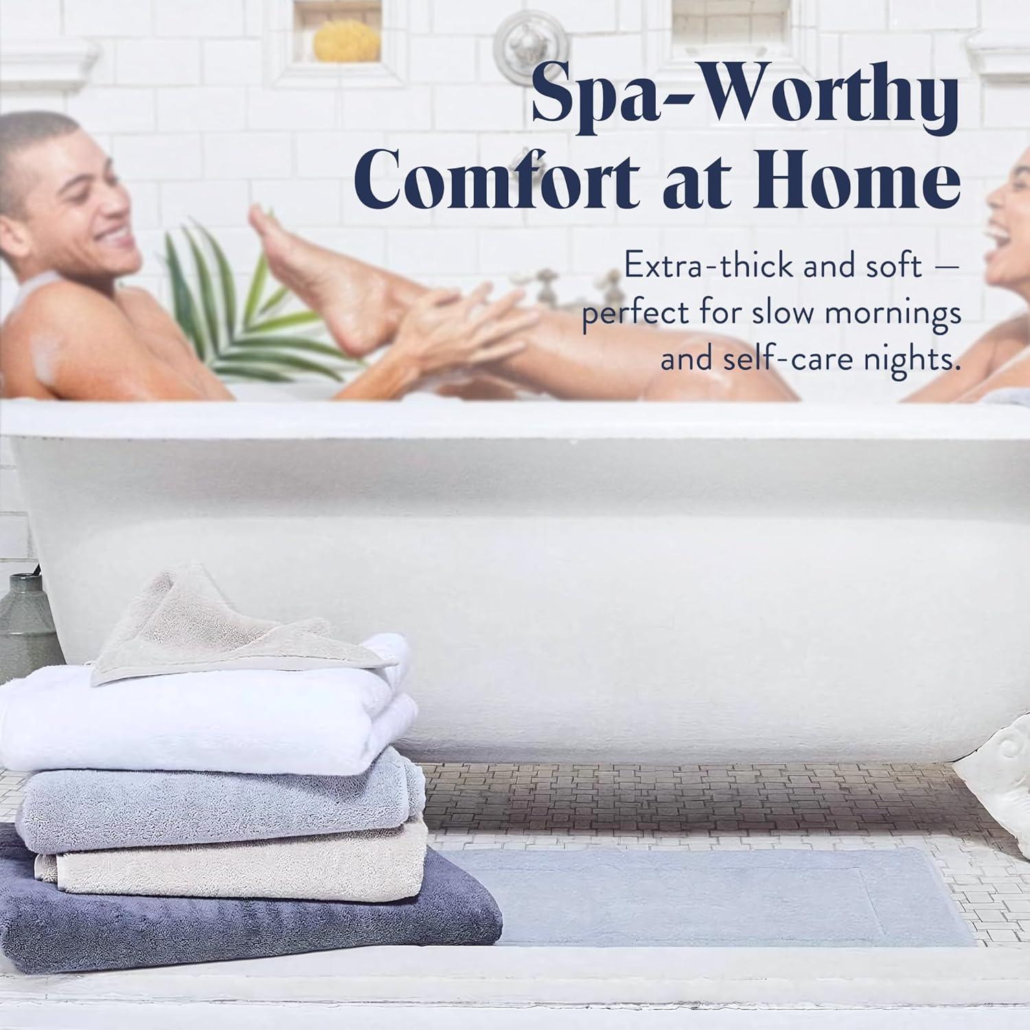 imageBrooklinen SuperPlush Turkish Cotton Washcloths Set of 2 Cotton 820 GSM Highly Absorbent Machine Washable Perfect for Home ampamp Bathroom 13quot x 13quot Solid WhiteWhite