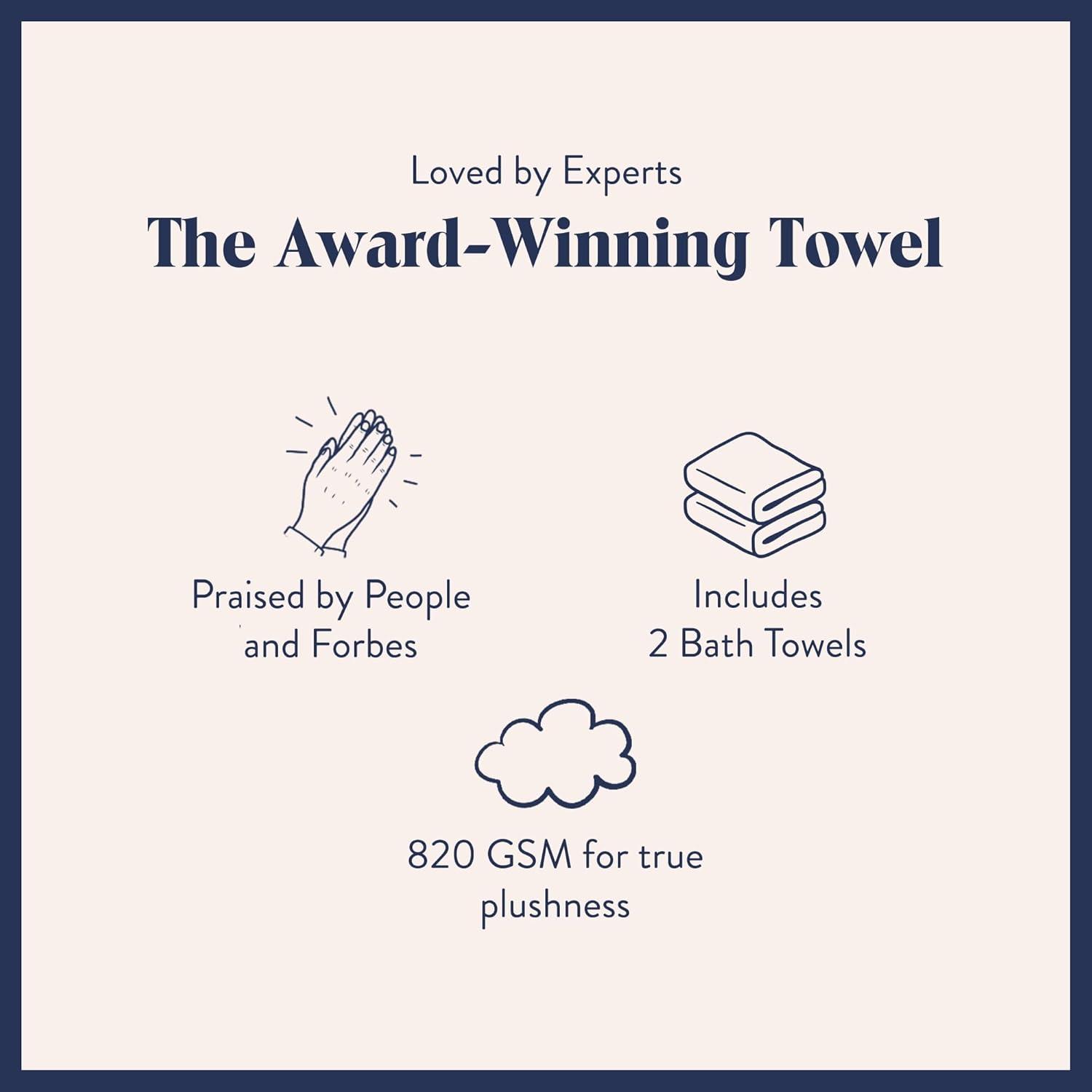 imageBrooklinen SuperPlush Turkish Cotton Washcloths Set of 2 Cotton 820 GSM Highly Absorbent Machine Washable Perfect for Home ampamp Bathroom 13quot x 13quot Solid WhiteWhite