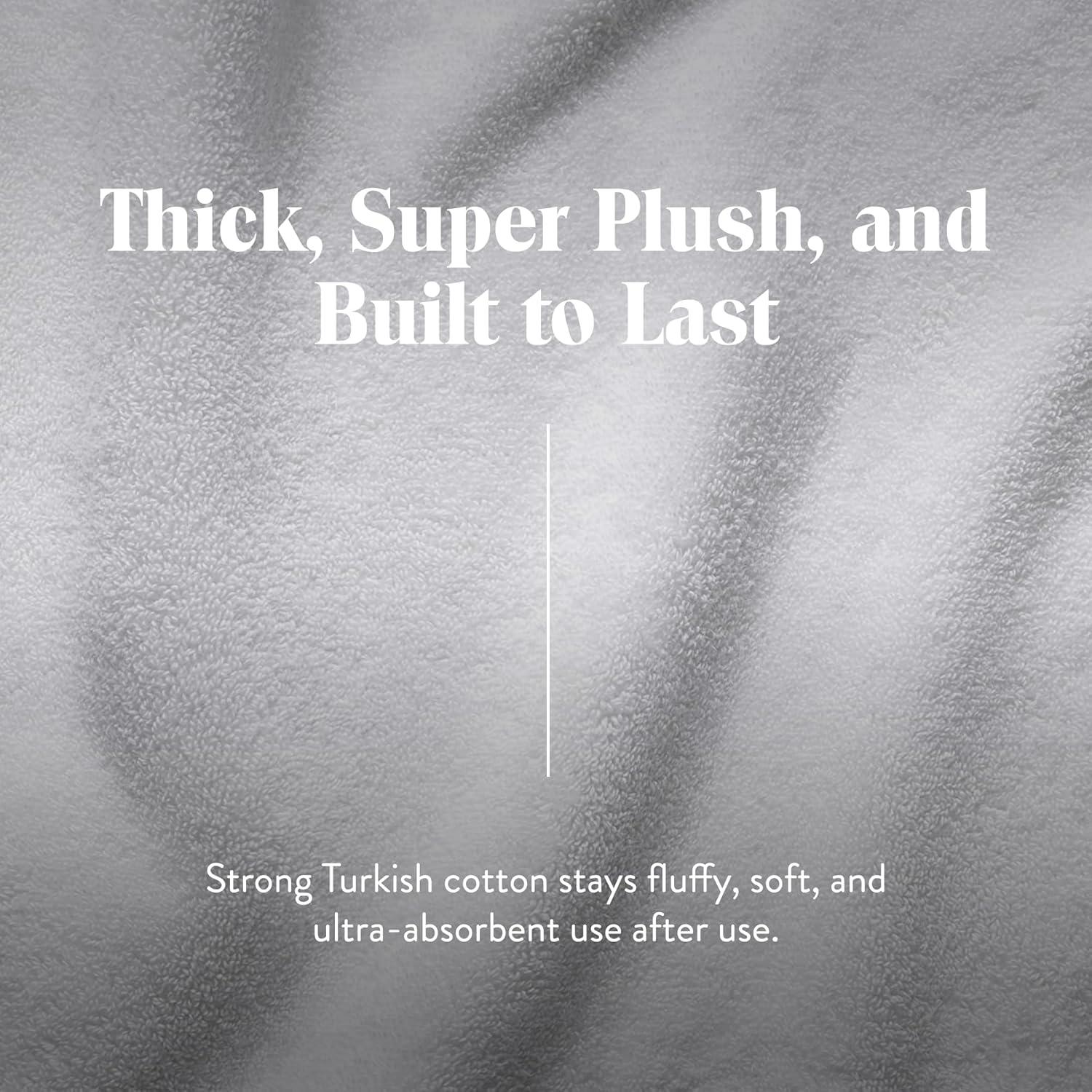 imageBrooklinen SuperPlush Turkish Cotton Washcloths Set of 2 Cotton 820 GSM Highly Absorbent Machine Washable Perfect for Home ampamp Bathroom 13quot x 13quot Solid WhiteWhite