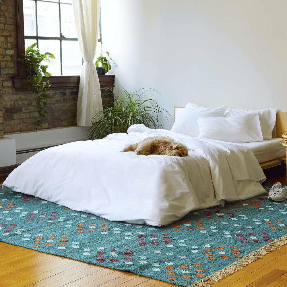 imageBrooklinen Luxury Sateen Sheet Set  7 Piece 100 Cotton Bed Sheets  1 Fitted ampamp 1 Flat Sheet 4 Pillowcases 1 Duvet Cover Soft Sateen Sheets for Ultimate Comfort King  WhiteWhite