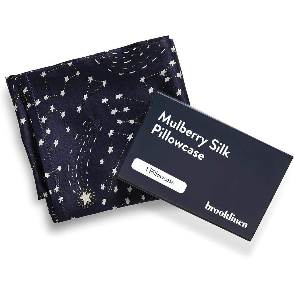 imageBrooklinen Mulberry Silk Pillowcase 100 Pure Silk Pillow Case Soft ampamp Durable AntiFriction Comfort Hight Quality Smooth Texture Machine Washable ampamp Breathable Standard Size BlushCelestial