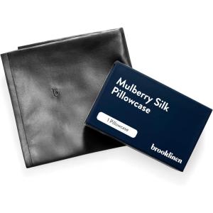 Brooklinen Mulberry Silk Pillowcase – 100% Pure Silk Pillow Case, Soft & Durable, Anti-Friction Comfort, Hight Quality Smooth Texture – Machine Washable & Breathable – Standard Size (Blush)(Carbon)