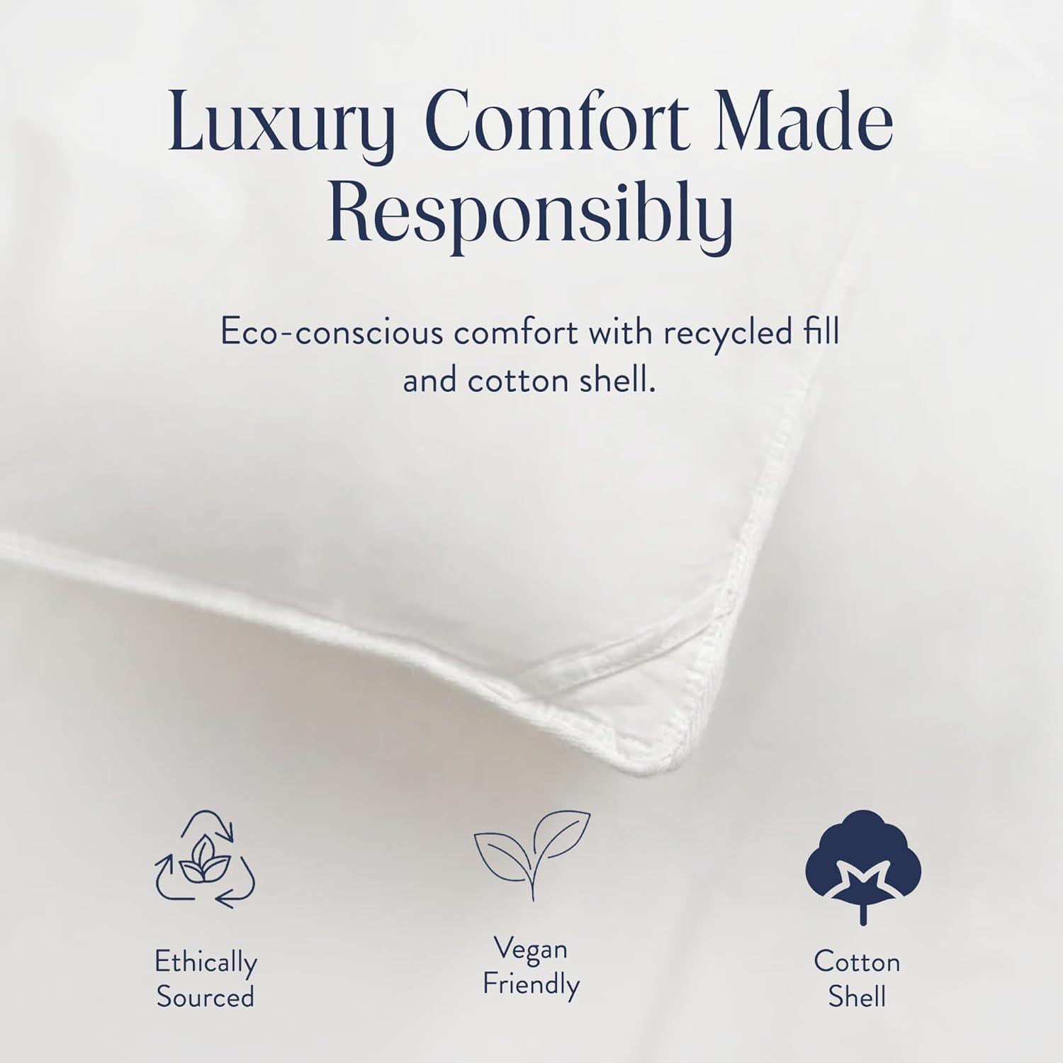 imageBrooklinen All Season Luxury Down Alternative Comforter KingCalifornia King Comforter Size Cozy Soft Bedding w 100 Cotton Sateen Shell Vegan ampamp Baffle Box Construction Ideal for All Sleepers
