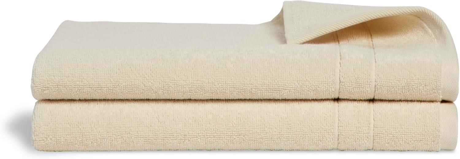 imageBrooklinen Classic Turkish Cotton Washcloths Ocean Blue Set of 2 100 Cotton Towels Soft Highly Absorbent QuickDrying Durable Ideal for Daily Face Body Cleansing and MoreVanilla