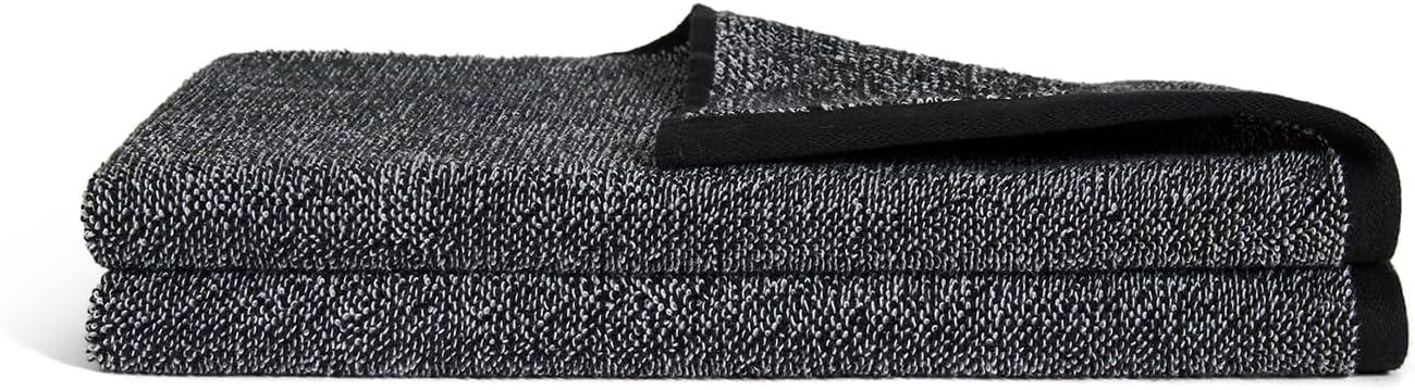 imageBrooklinen Classic Turkish Cotton Washcloths Ocean Blue Set of 2 100 Cotton Towels Soft Highly Absorbent QuickDrying Durable Ideal for Daily Face Body Cleansing and MoreMarled Black