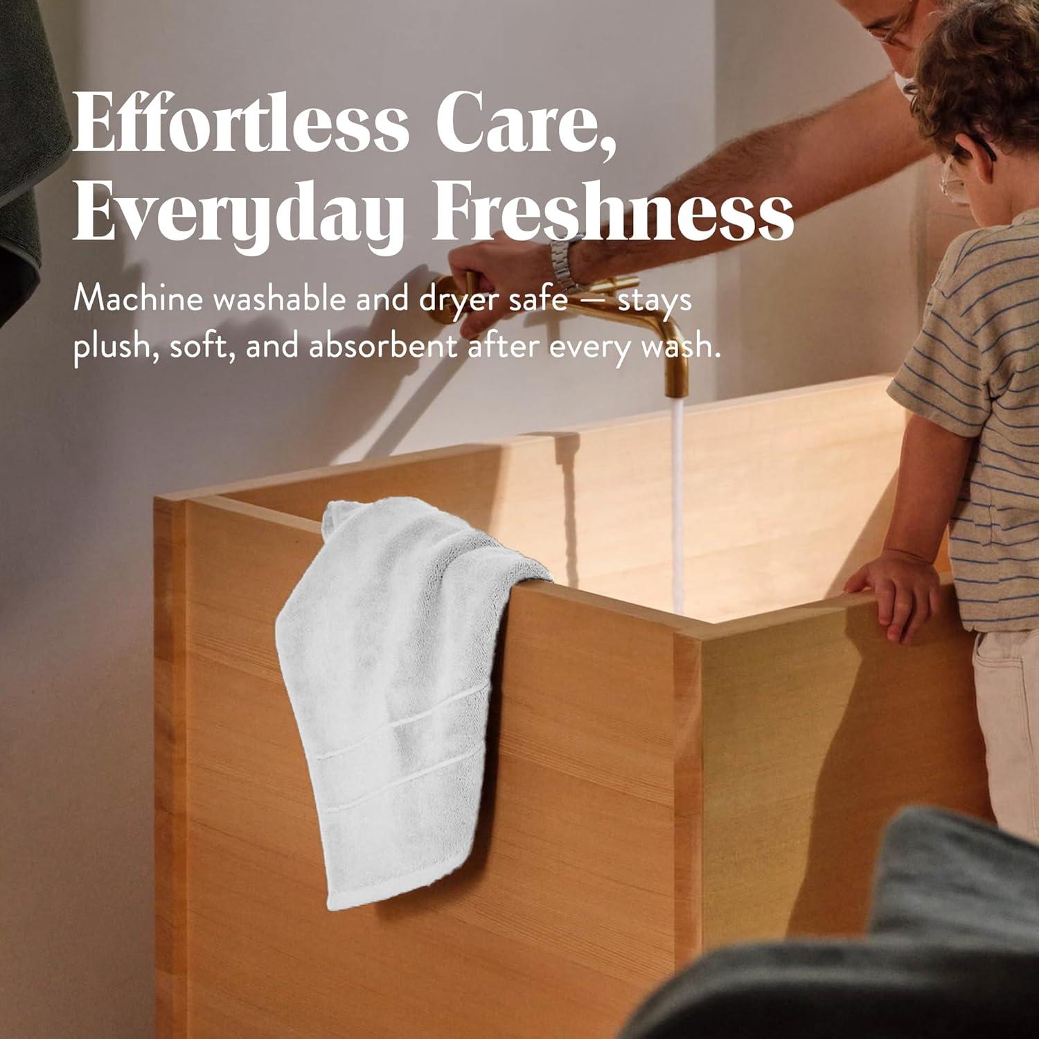 imageBrooklinen SuperPlush Turkish Cotton Hand Towels Set of 2 Cotton 820 GSM Highly Absorbent Machine Washable Perfect for Home ampamp Bathroom 20quot x 30quot Solid WhiteHand Towel