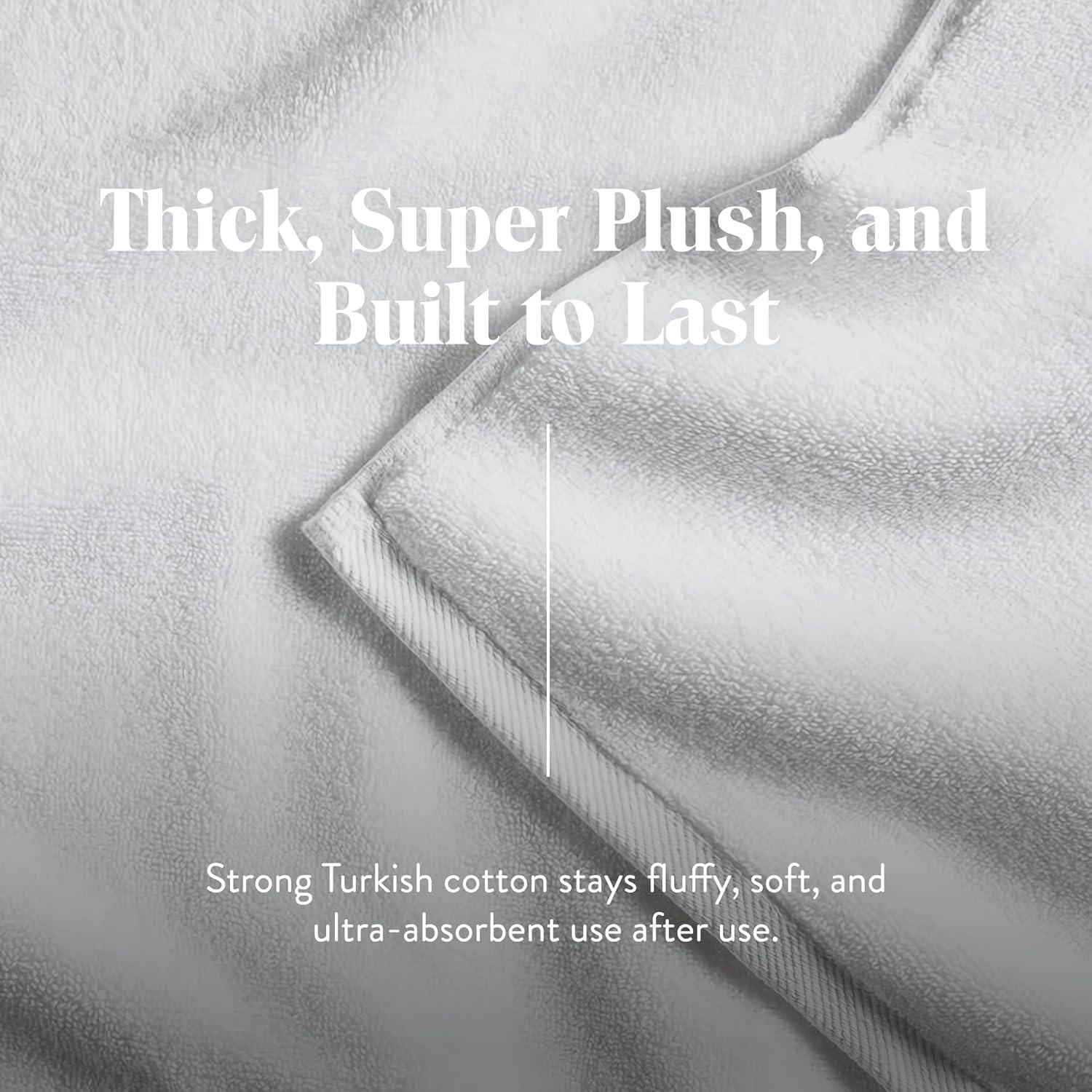 imageBrooklinen SuperPlush Turkish Cotton Hand Towels Set of 2 Cotton 820 GSM Highly Absorbent Machine Washable Perfect for Home ampamp Bathroom 20quot x 30quot Solid WhiteHand Towel