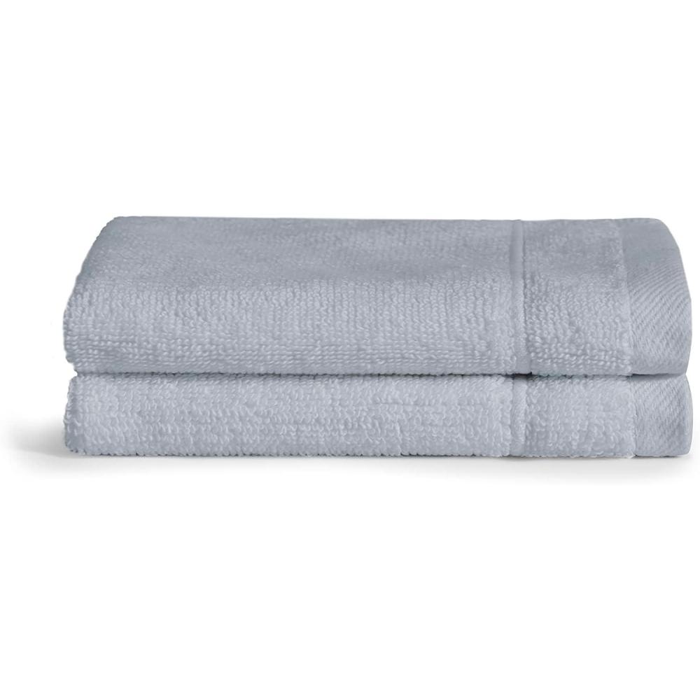 imageBrooklinen Classic Turkish Cotton Washcloths  Marled Black Set of 2  100 Cotton Towels Soft Highly Absorbent QuickDrying Durable Ideal for Daily Face Body Cleansing and MoreSmoke Gray