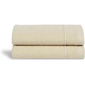 Brooklinen Classic Turkish Cotton Washcloths – Marled Black, Set of 2 – 100% Cotton Towels, Soft, Highly Absorbent, Quick-Drying, Durable, Ideal for Daily Face, Body Cleansing and More(Vanilla)